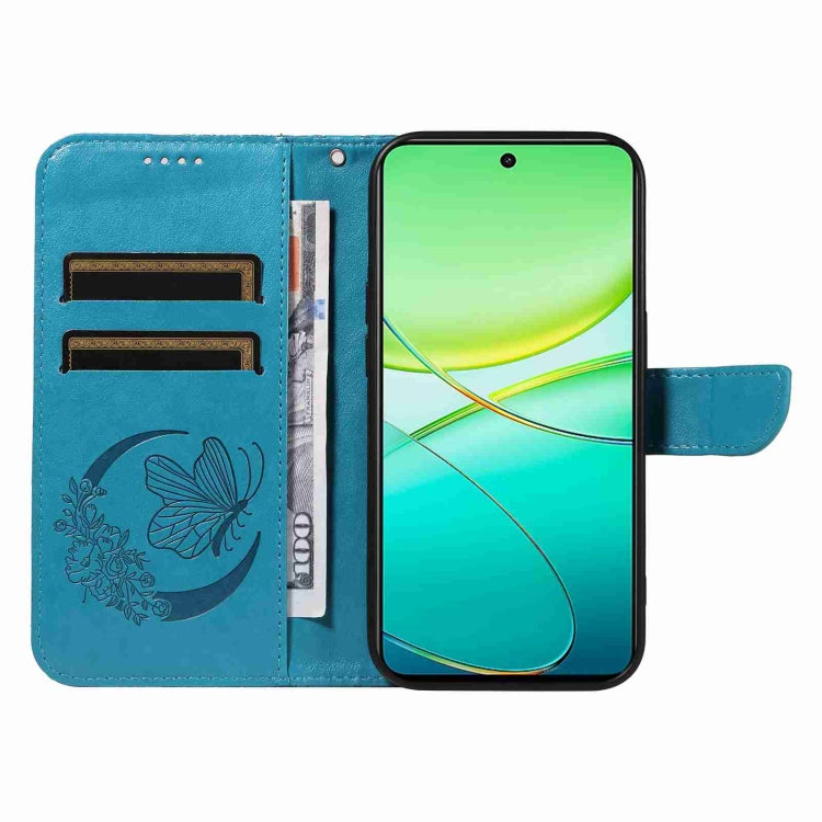 For vivo Y38 5G / Y200i / T3x Swallowtail Butterfly Embossed Leather Phone Case