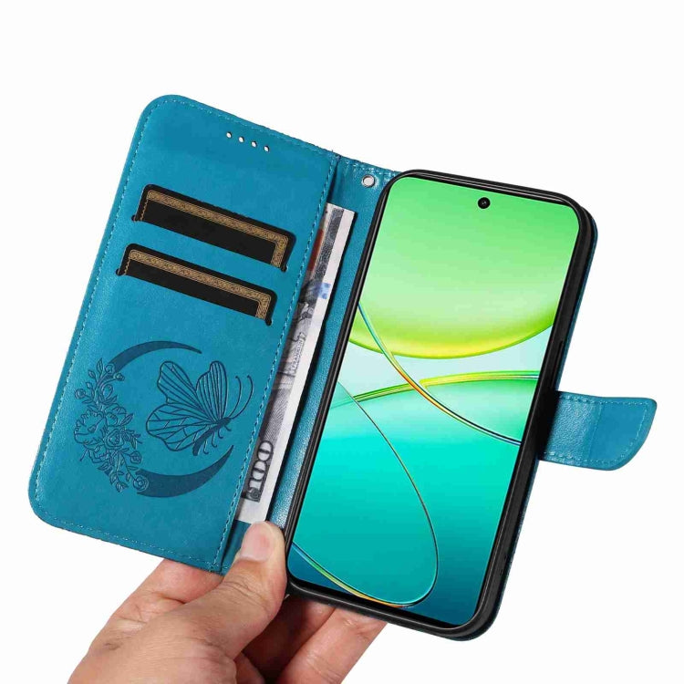 For vivo Y38 5G / Y200i / T3x Swallowtail Butterfly Embossed Leather Phone Case