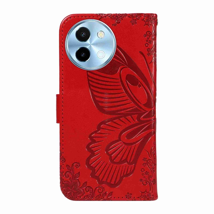 For vivo Y38 5G / Y200i / T3x Swallowtail Butterfly Embossed Leather Phone Case