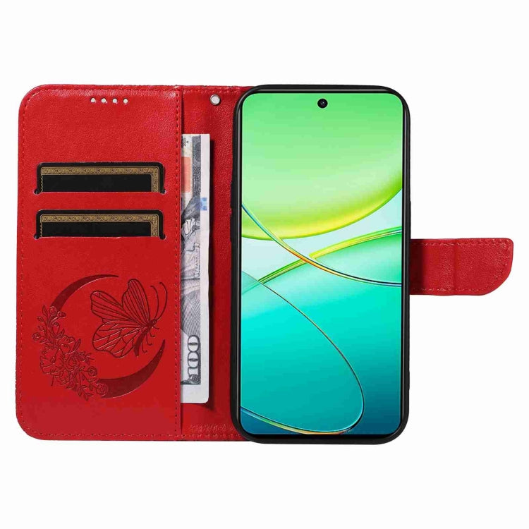 For vivo Y38 5G / Y200i / T3x Swallowtail Butterfly Embossed Leather Phone Case