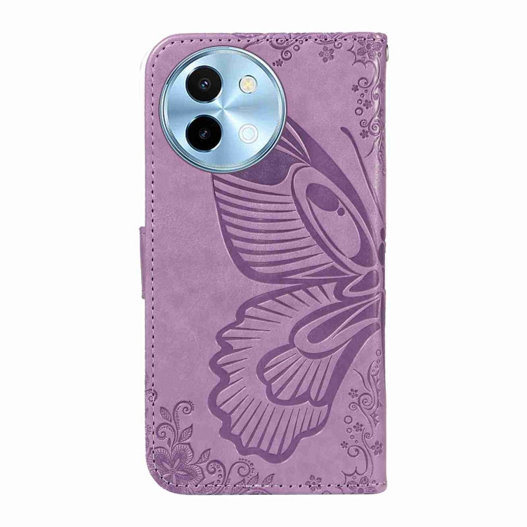 For vivo Y38 5G / Y200i / T3x Swallowtail Butterfly Embossed Leather Phone Case