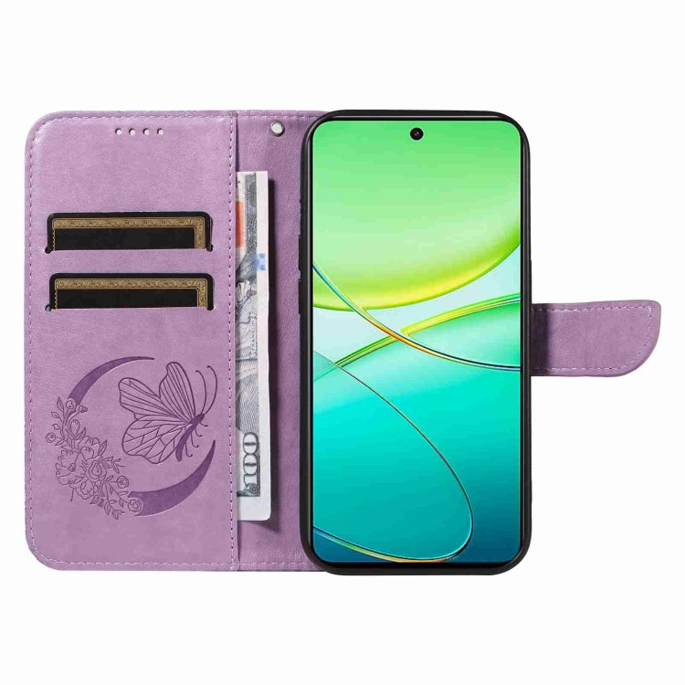 For vivo Y38 5G / Y200i / T3x Swallowtail Butterfly Embossed Leather Phone Case