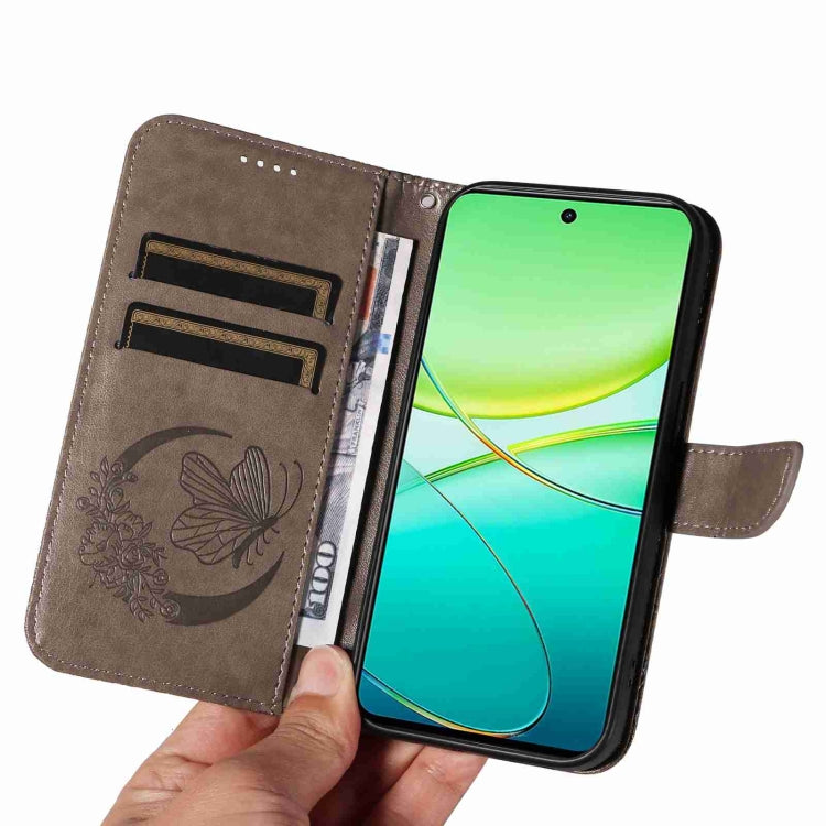 For vivo Y38 5G / Y200i / T3x Swallowtail Butterfly Embossed Leather Phone Case