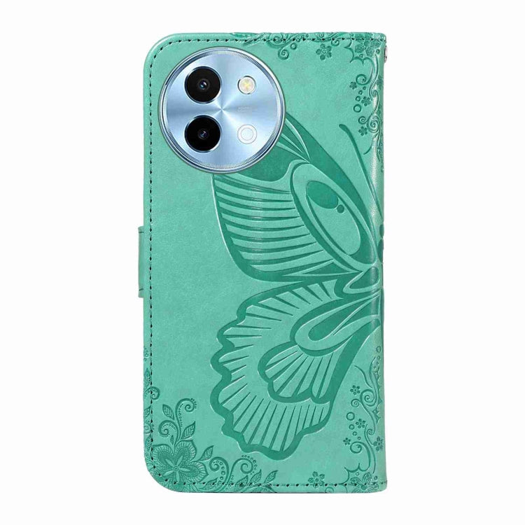 For vivo Y38 5G / Y200i / T3x Swallowtail Butterfly Embossed Leather Phone Case