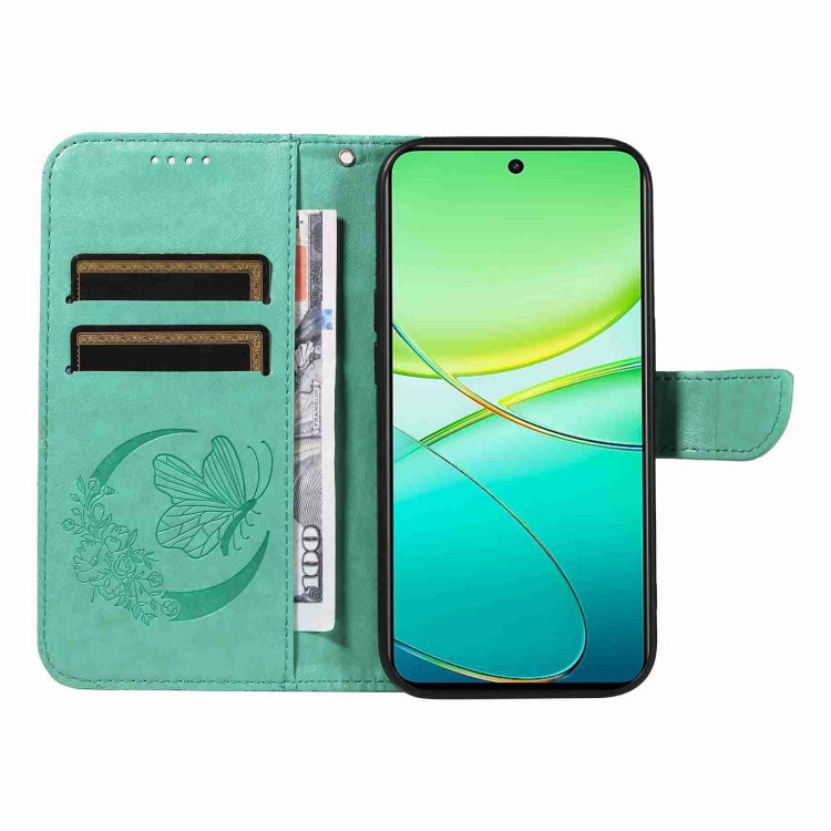 For vivo Y38 5G / Y200i / T3x Swallowtail Butterfly Embossed Leather Phone Case