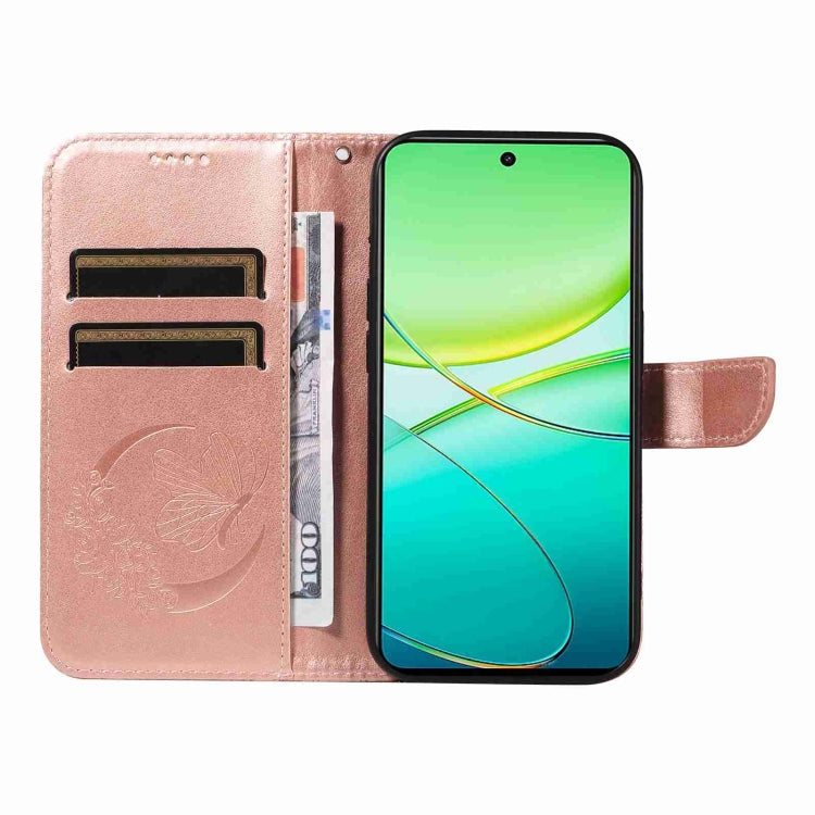 For vivo Y38 5G / Y200i / T3x Swallowtail Butterfly Embossed Leather Phone Case