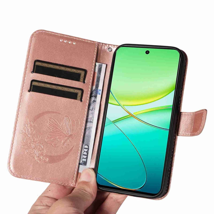 For vivo Y38 5G / Y200i / T3x Swallowtail Butterfly Embossed Leather Phone Case