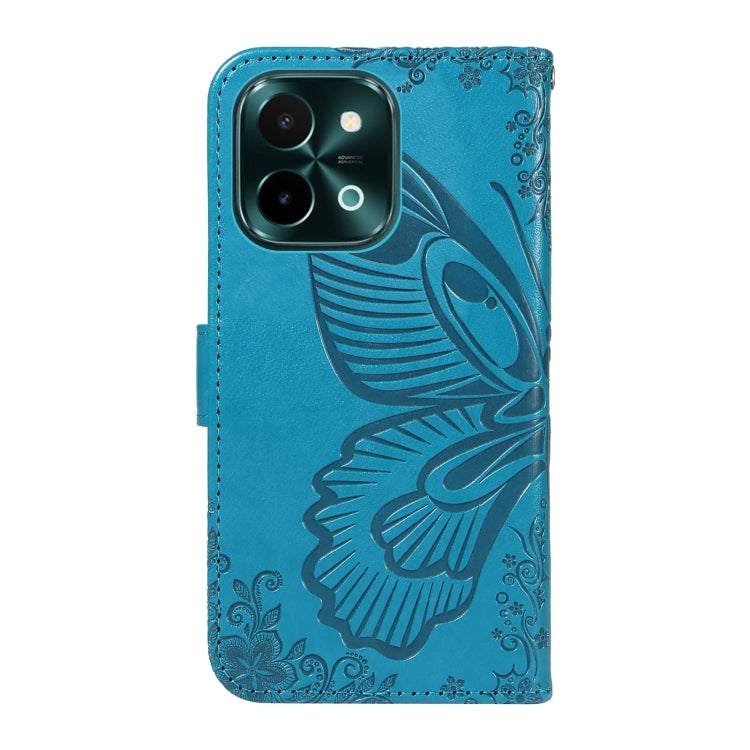 For vivo Y28 4G Swallowtail Butterfly Embossed Leather Phone Case