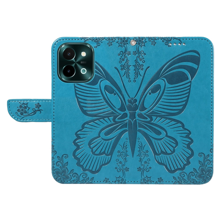 For vivo Y28 4G Swallowtail Butterfly Embossed Leather Phone Case