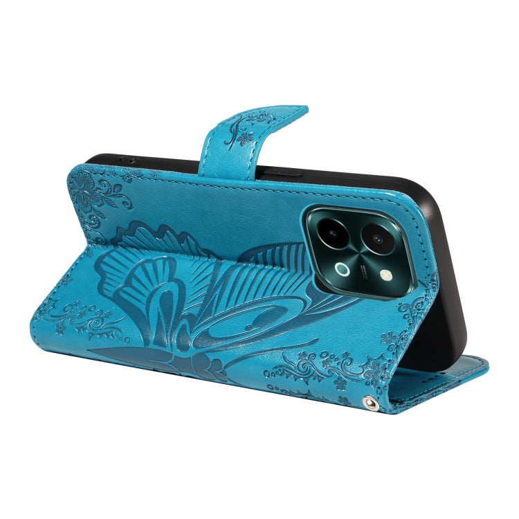 For vivo Y28 4G Swallowtail Butterfly Embossed Leather Phone Case