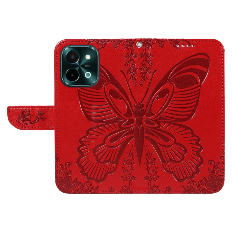 For vivo Y28 4G Swallowtail Butterfly Embossed Leather Phone Case