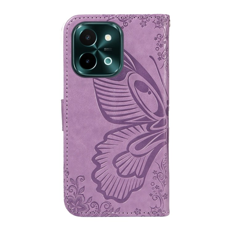 For vivo Y28 4G Swallowtail Butterfly Embossed Leather Phone Case