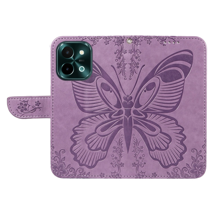 For vivo Y28 4G Swallowtail Butterfly Embossed Leather Phone Case