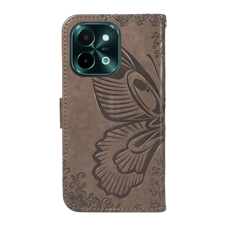 For vivo Y28 4G Swallowtail Butterfly Embossed Leather Phone Case