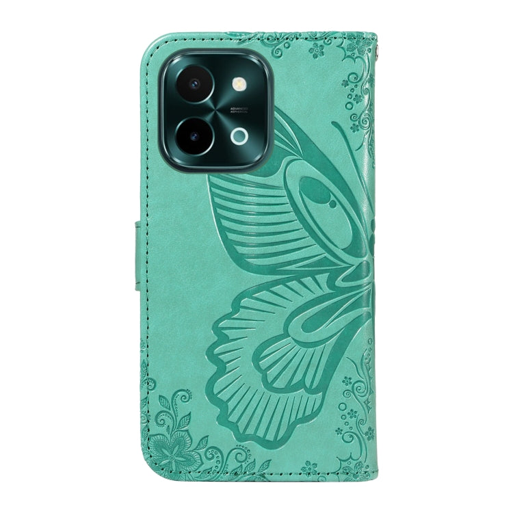 For vivo Y28 4G Swallowtail Butterfly Embossed Leather Phone Case
