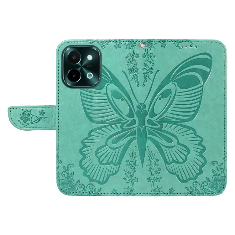 For vivo Y28 4G Swallowtail Butterfly Embossed Leather Phone Case