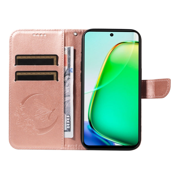 For vivo Y28 4G Swallowtail Butterfly Embossed Leather Phone Case