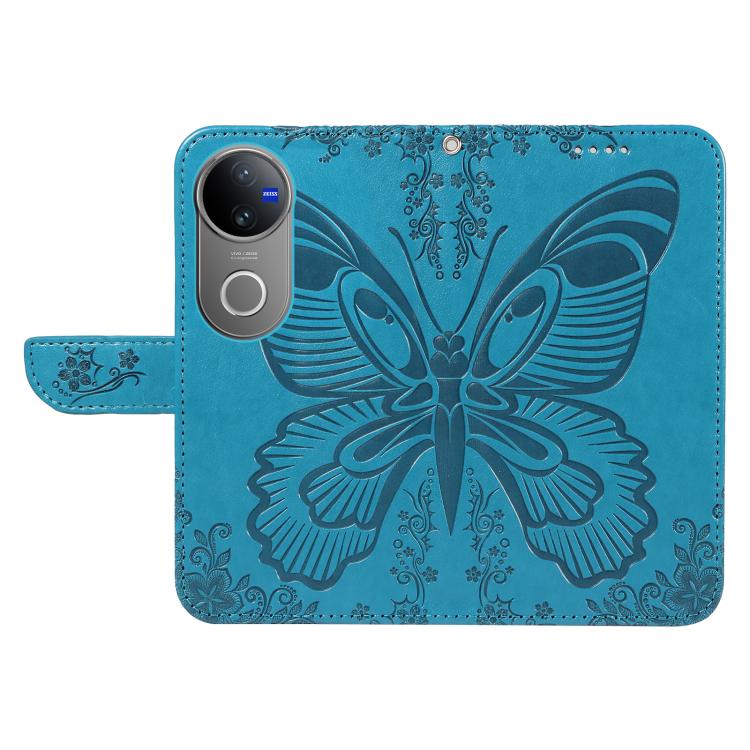 For vivo V50 5G Global Swallowtail Butterfly Embossed Leather Phone Case
