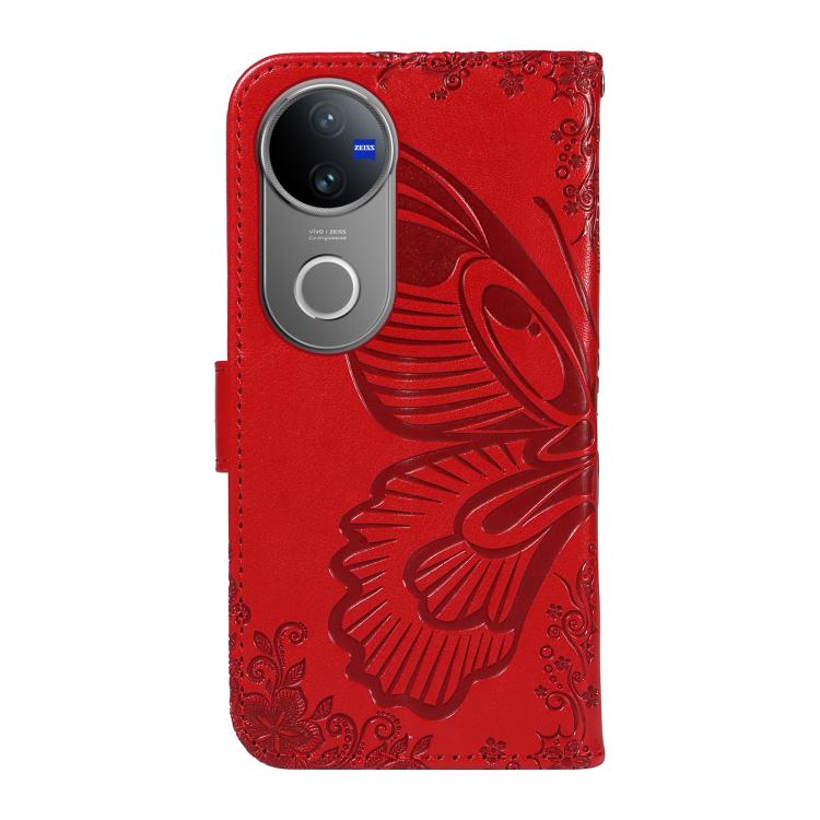 For vivo V50 5G Global Swallowtail Butterfly Embossed Leather Phone Case