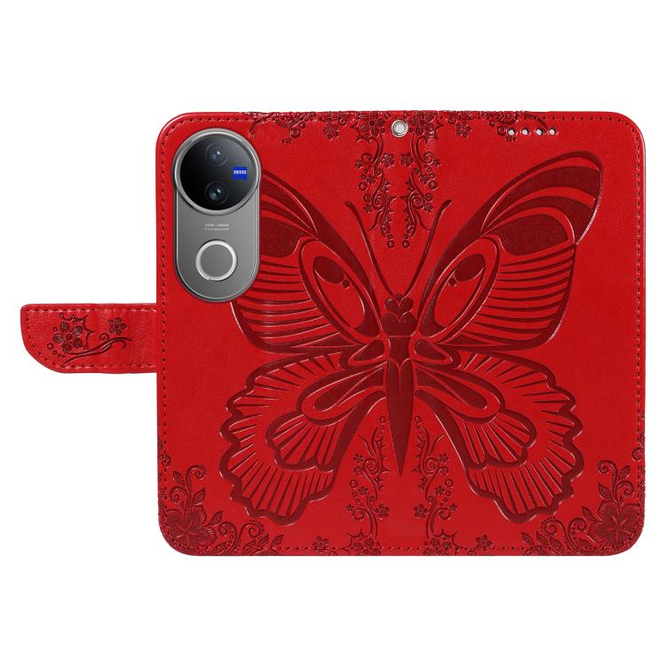 For vivo V50 5G Global Swallowtail Butterfly Embossed Leather Phone Case