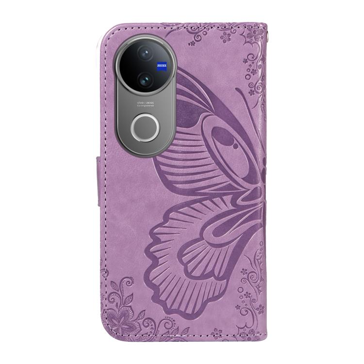 For vivo V50 5G Global Swallowtail Butterfly Embossed Leather Phone Case