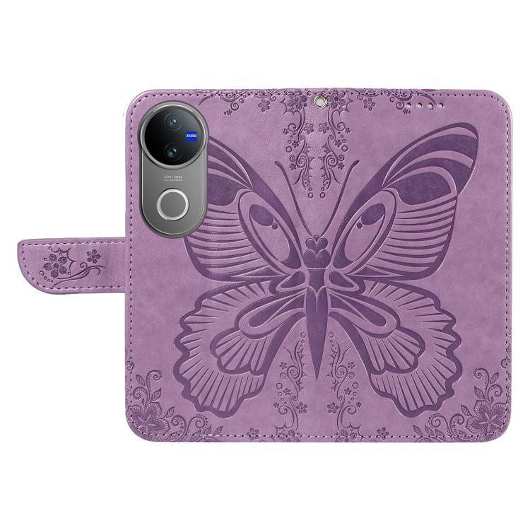 For vivo V50 5G Global Swallowtail Butterfly Embossed Leather Phone Case