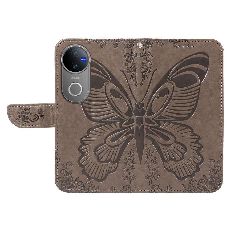 For vivo V50 5G Global Swallowtail Butterfly Embossed Leather Phone Case