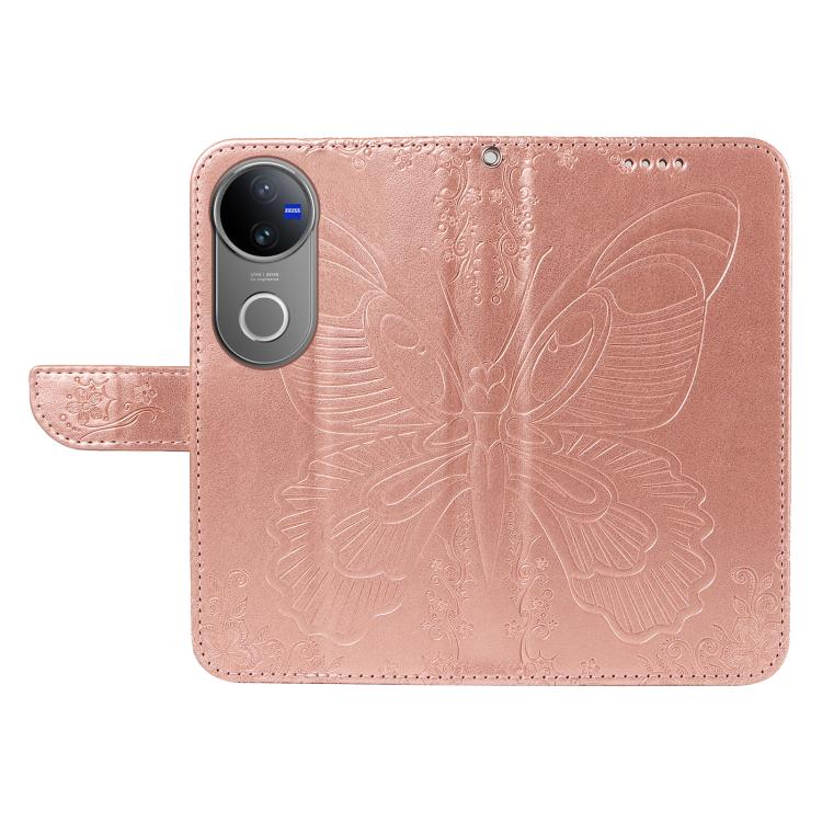 For vivo V50 5G Global Swallowtail Butterfly Embossed Leather Phone Case