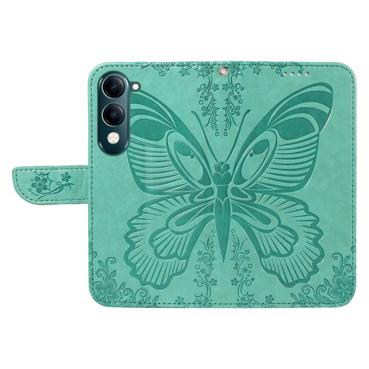 For vivo Y29S 5G / Y04 Swallowtail Butterfly Embossed Leather Phone Case