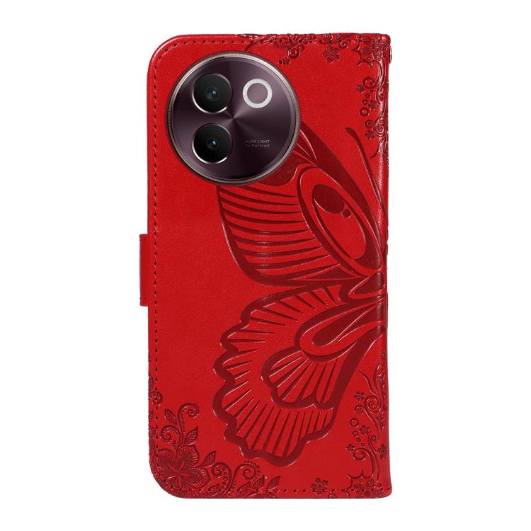 For vivo V30E / V40 Lite Global Swallowtail Butterfly Embossed Leather Phone Case