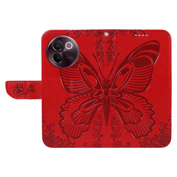 For vivo V30E / V40 Lite Global Swallowtail Butterfly Embossed Leather Phone Case