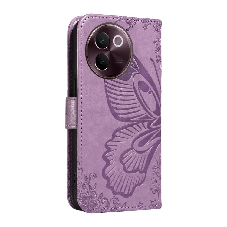 For vivo V30E / V40 Lite Global Swallowtail Butterfly Embossed Leather Phone Case