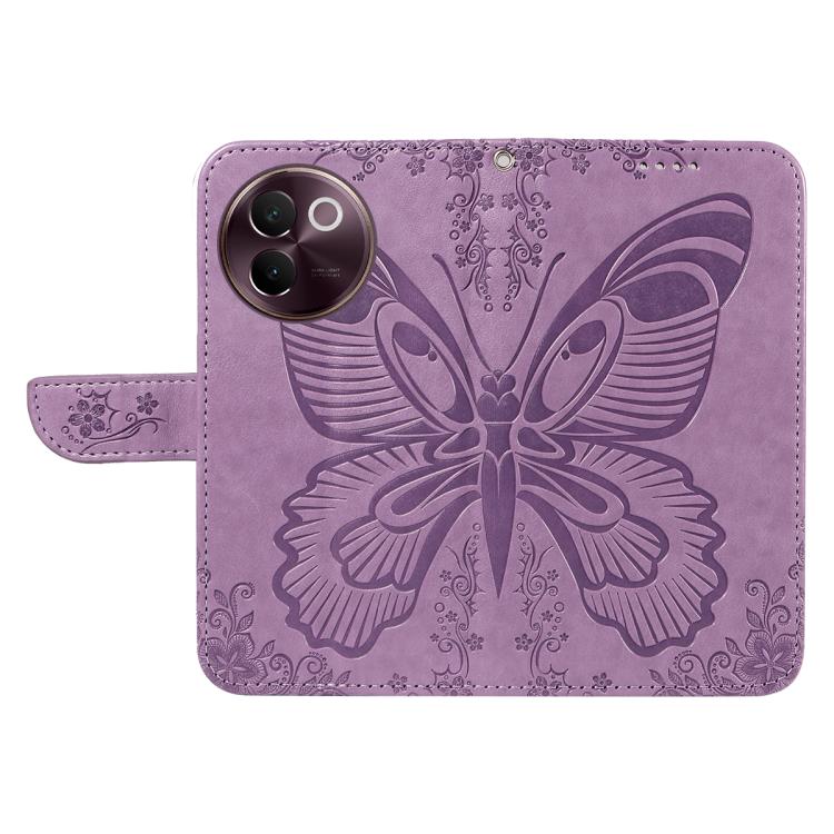 For vivo V30E / V40 Lite Global Swallowtail Butterfly Embossed Leather Phone Case