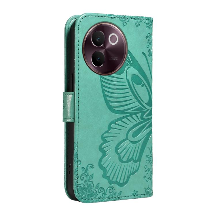 For vivo V30E / V40 Lite Global Swallowtail Butterfly Embossed Leather Phone Case