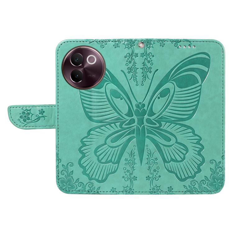For vivo V30E / V40 Lite Global Swallowtail Butterfly Embossed Leather Phone Case