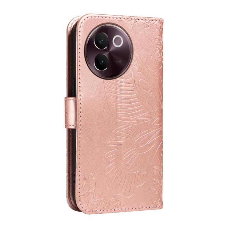 For vivo V30E / V40 Lite Global Swallowtail Butterfly Embossed Leather Phone Case