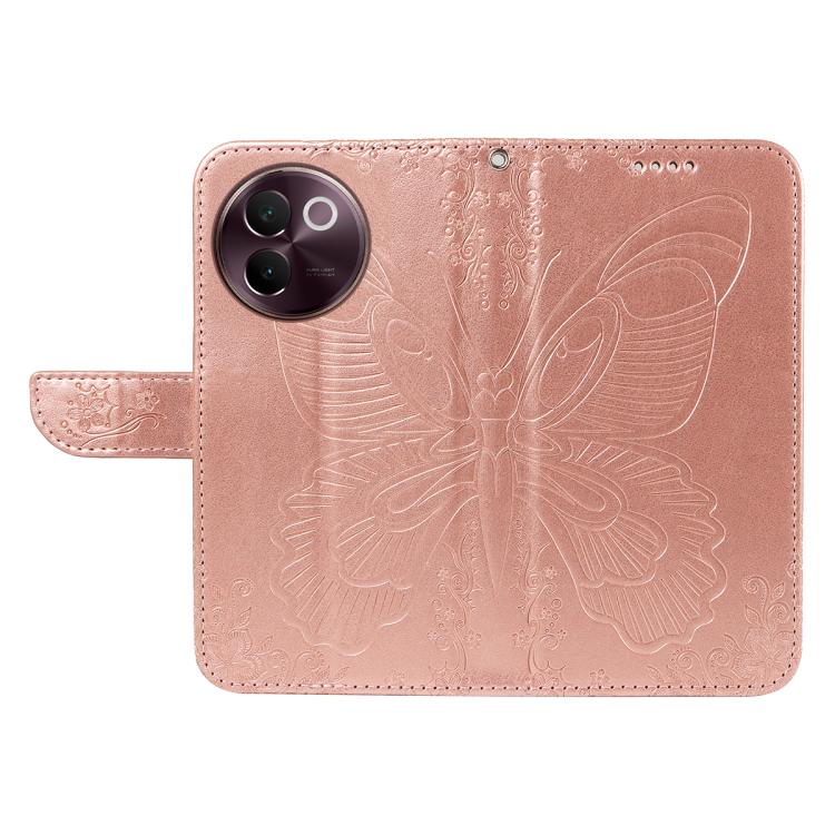 For vivo V30E / V40 Lite Global Swallowtail Butterfly Embossed Leather Phone Case