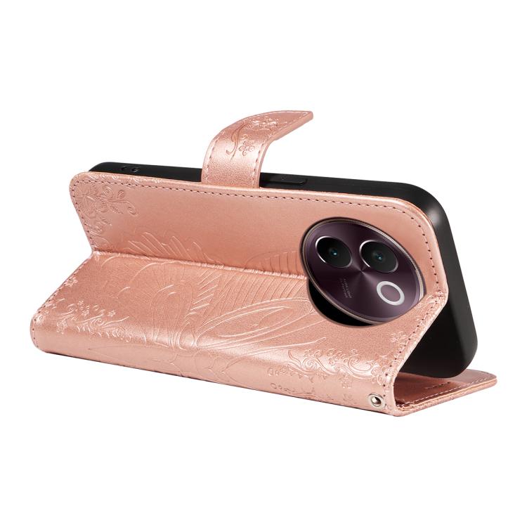 For vivo V30E / V40 Lite Global Swallowtail Butterfly Embossed Leather Phone Case