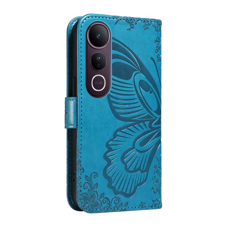 For vivo V50 Lite 5G Global Swallowtail Butterfly Embossed Leather Phone Case