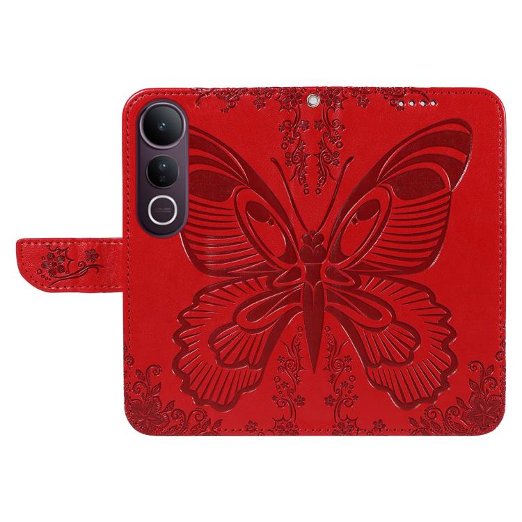 For vivo V50 Lite 5G Global Swallowtail Butterfly Embossed Leather Phone Case