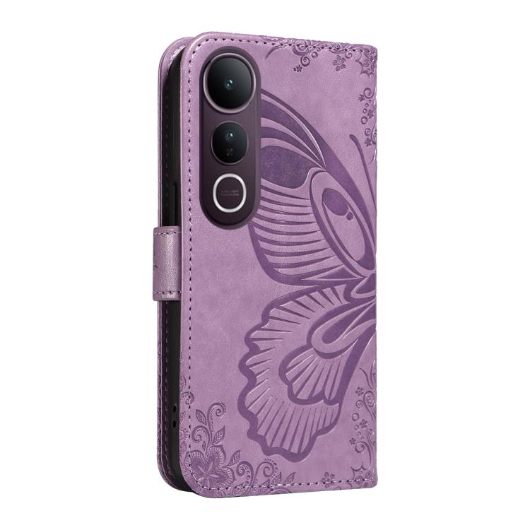 For vivo V50 Lite 5G Global Swallowtail Butterfly Embossed Leather Phone Case