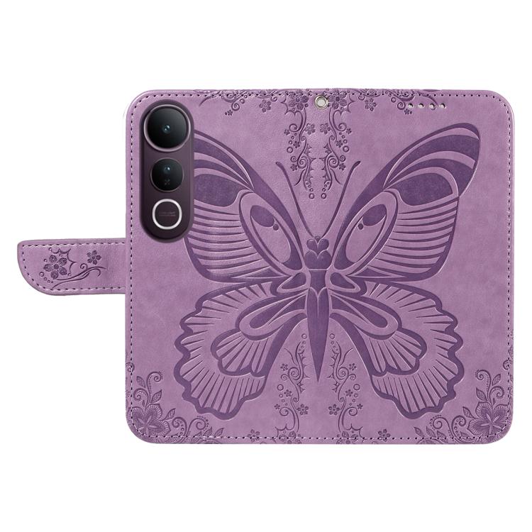 For vivo V50 Lite 5G Global Swallowtail Butterfly Embossed Leather Phone Case