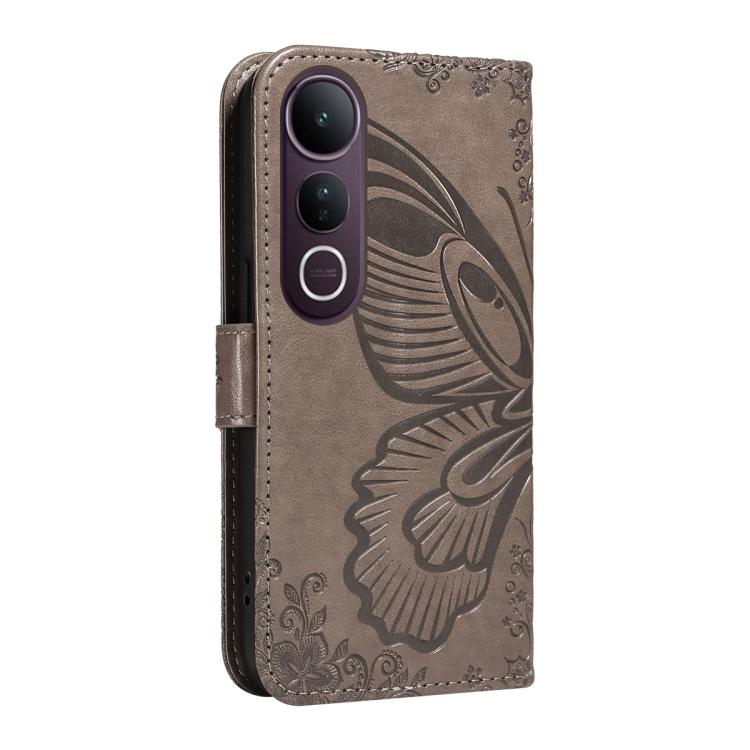 For vivo V50 Lite 5G Global Swallowtail Butterfly Embossed Leather Phone Case