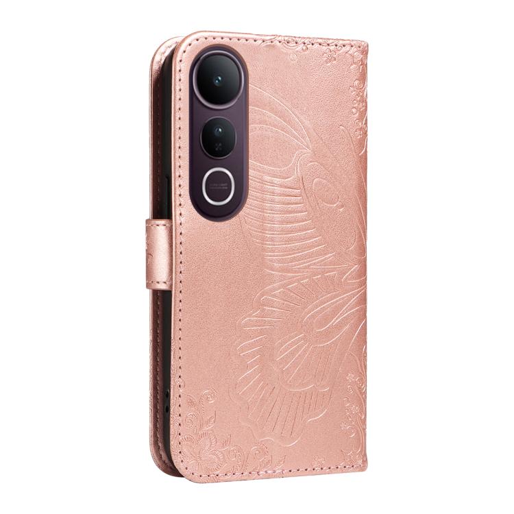 For vivo V50 Lite 5G Global Swallowtail Butterfly Embossed Leather Phone Case
