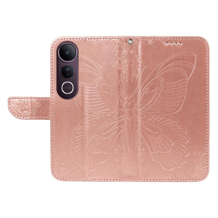 For vivo V50 Lite 5G Global Swallowtail Butterfly Embossed Leather Phone Case