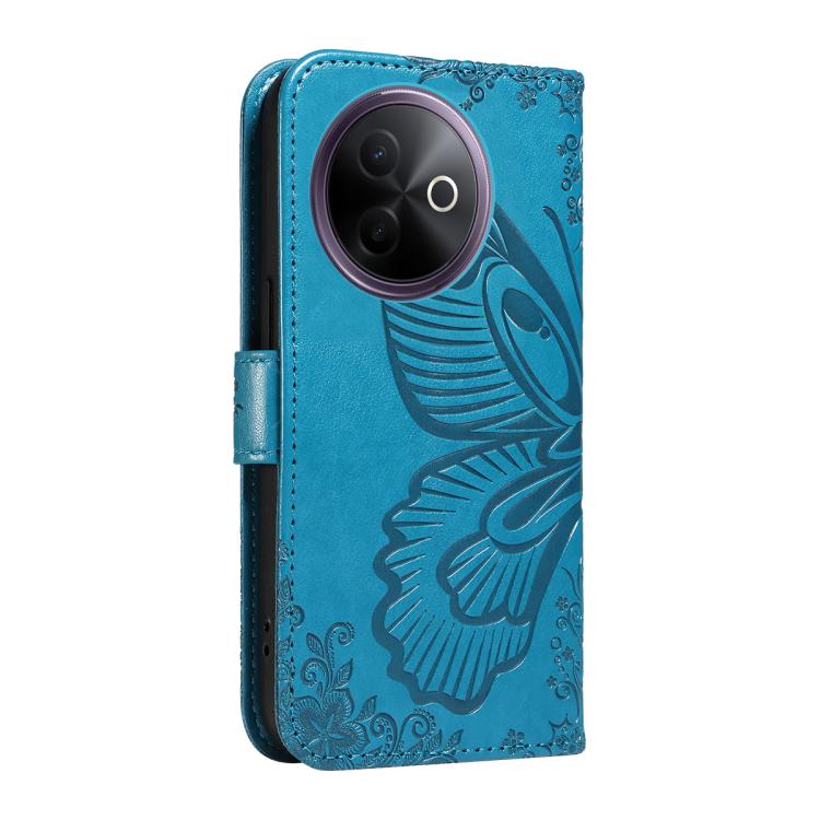For vivo Y39 5G Global Swallowtail Butterfly Embossed Leather Phone Case