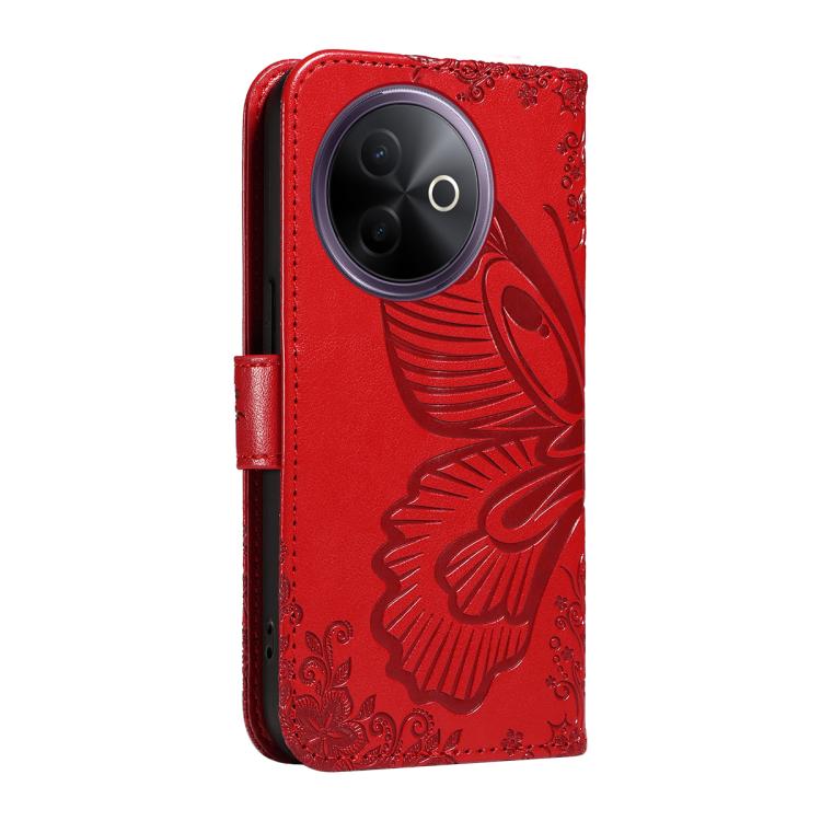 For vivo Y39 5G Global Swallowtail Butterfly Embossed Leather Phone Case
