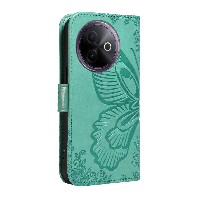 For vivo Y39 5G Global Swallowtail Butterfly Embossed Leather Phone Case