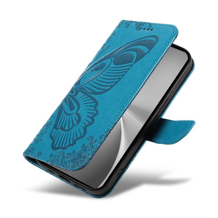 For vivo V60 5G Swallowtail Butterfly Embossed Leather Phone Case