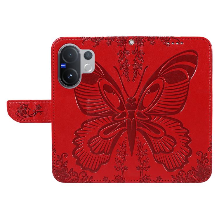 For vivo V60 5G Swallowtail Butterfly Embossed Leather Phone Case